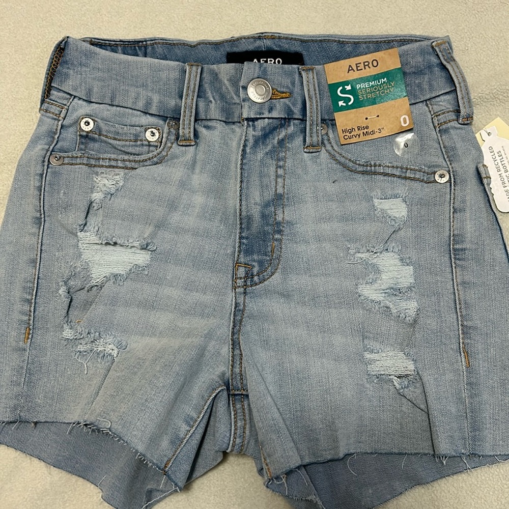 NWT Aeropostale Denim Shorts Women 0